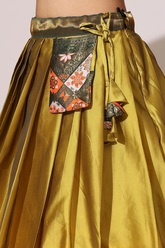 South Indian Festival Traditional Half Saree (Crax Pattu)