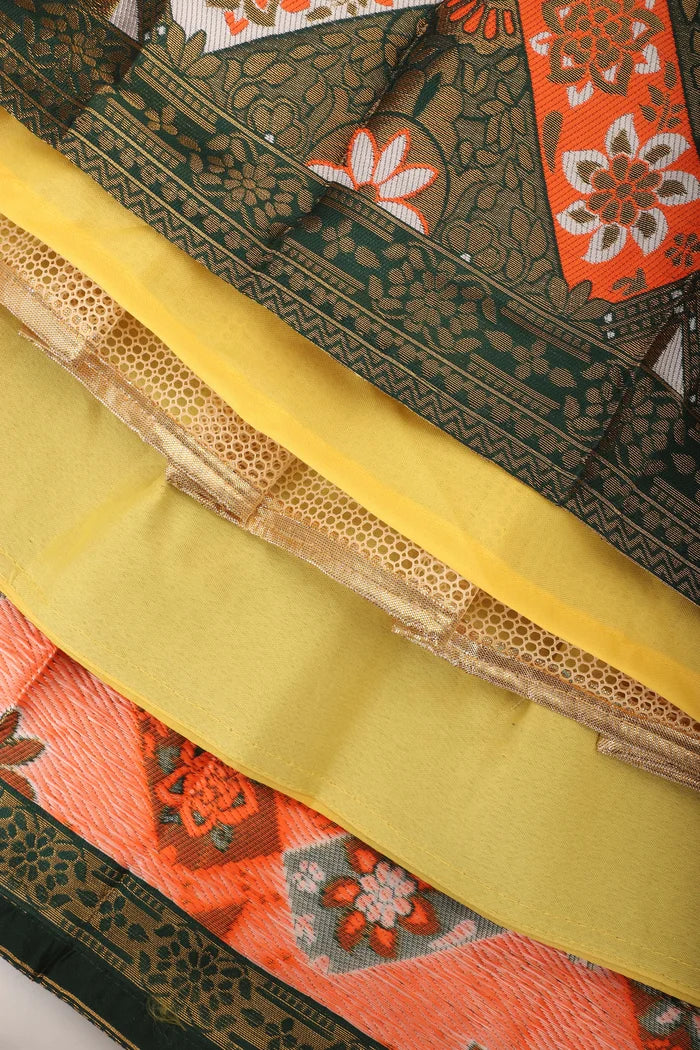 South Indian Festival Traditional Half Saree (Crax Pattu)