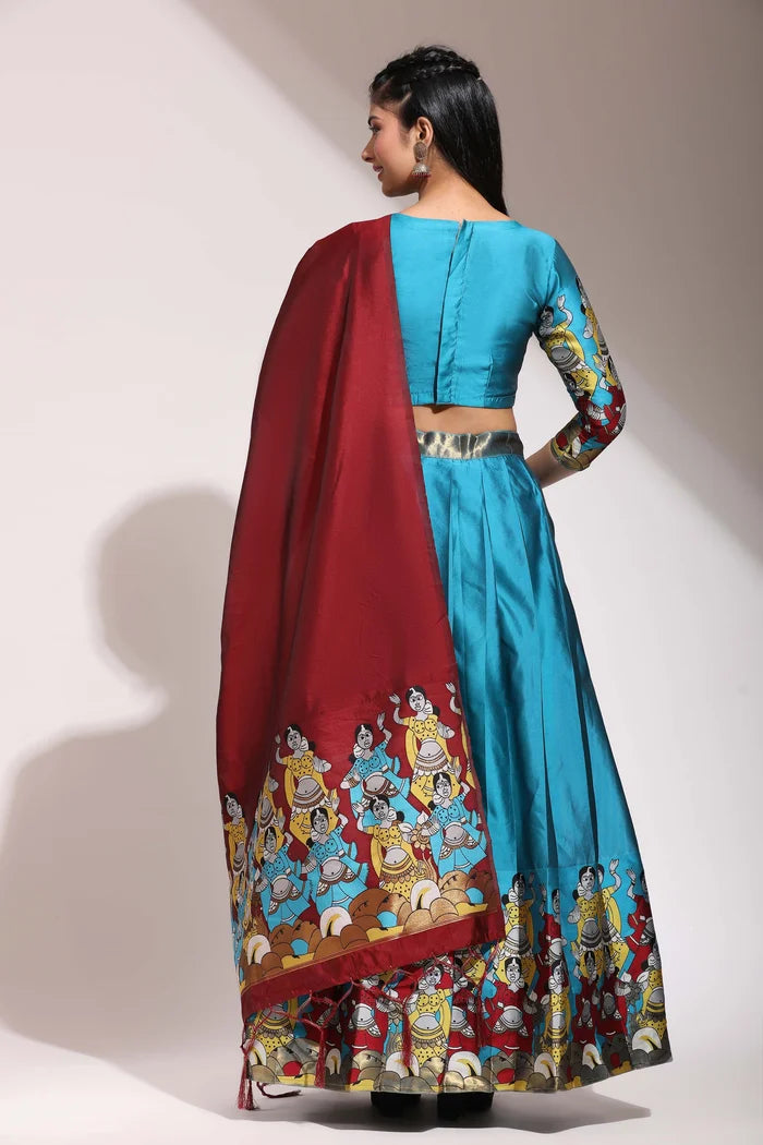 South Indian Festival Traditional Half Saree (Dhingli)