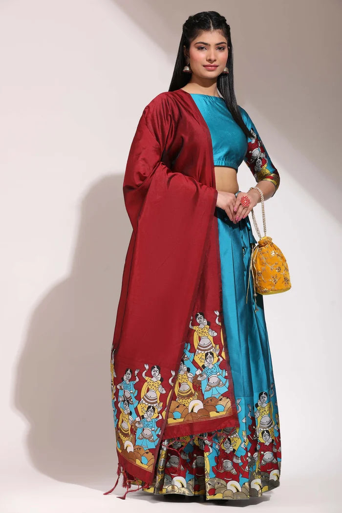 South Indian Festival Traditional Half Saree (Dhingli)