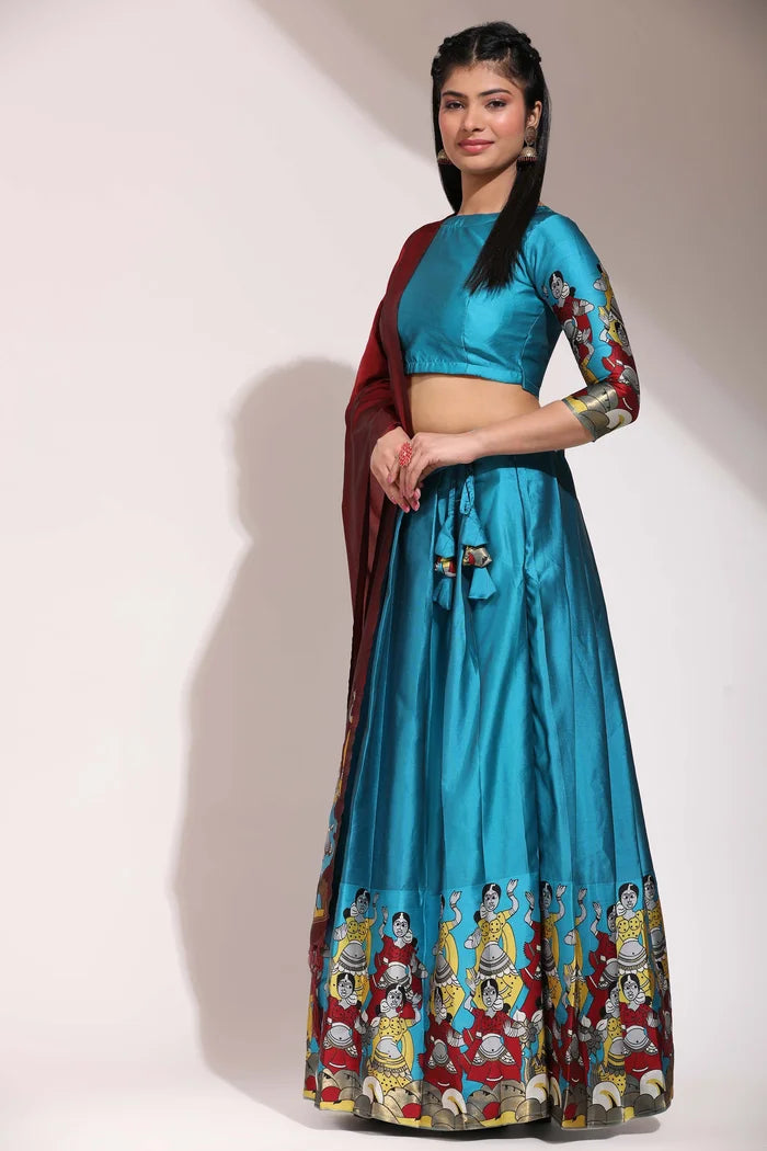 South Indian Festival Traditional Half Saree (Dhingli)