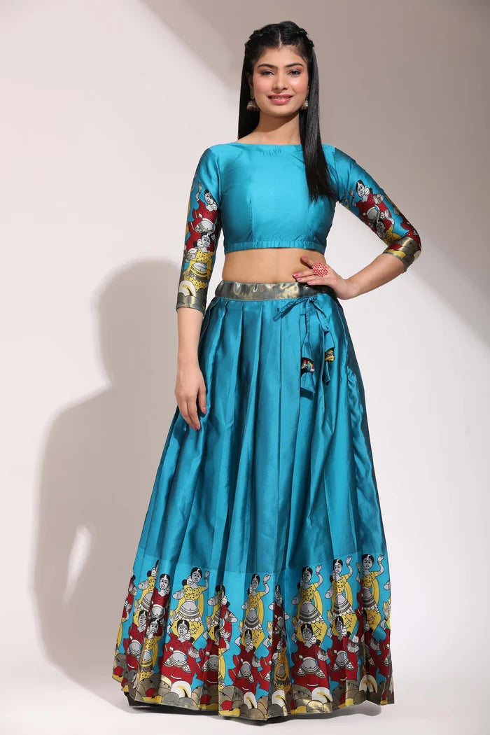 South Indian Festival Traditional Half Saree (Dhingli)