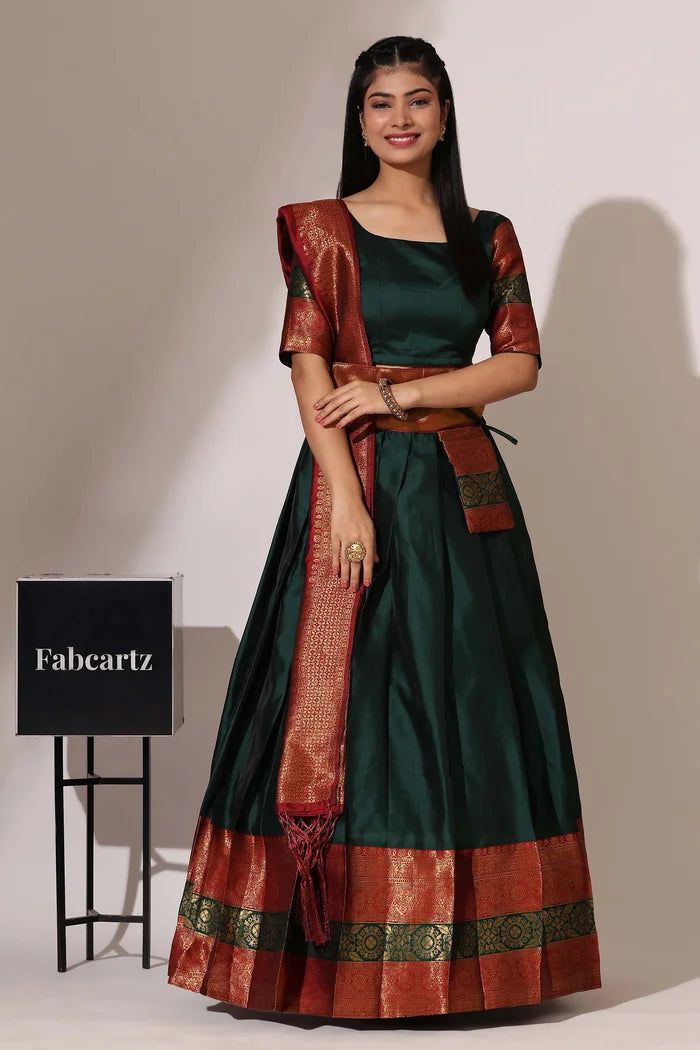 South Indian Festival Traditional Half Saree (UniversalPlain)