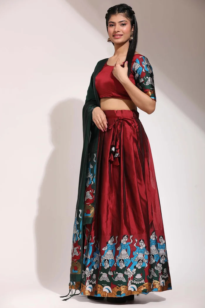 South Indian Festival Traditional Half Saree (Dhingli)