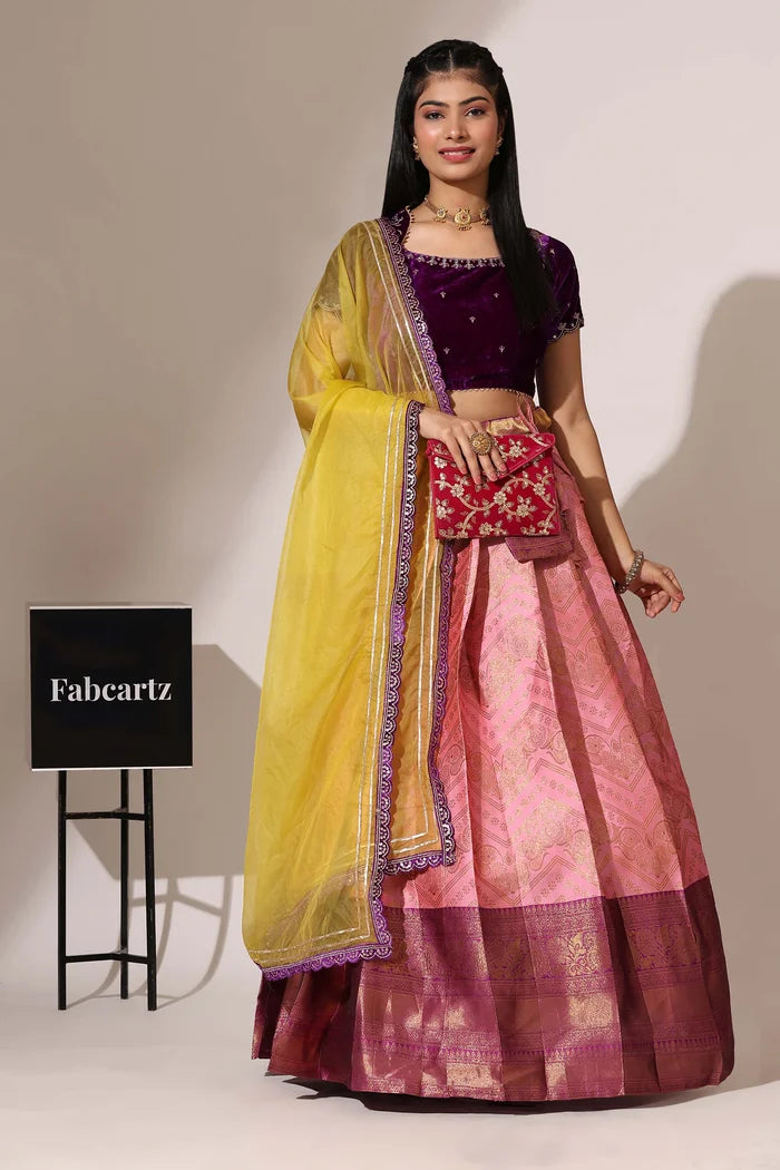 South Indian Festival Traditional Half Saree (Maheshmati)