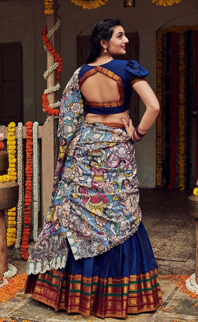 South Indian Festival Traditional Half Saree (Jugnoo)