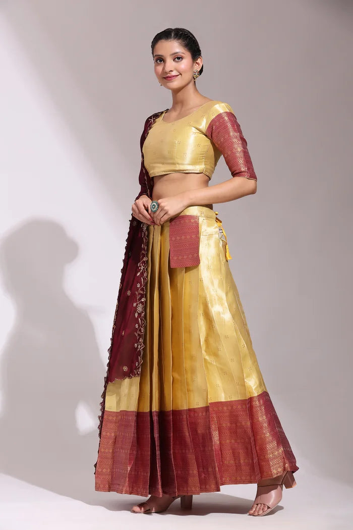 South Indian Festival Traditional Half Saree (Yogeshwari)