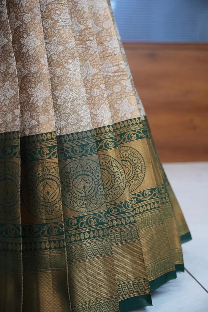 StarWars Women's Woven Design zari work Half Saree with Embroidered Blouse and Dupatta