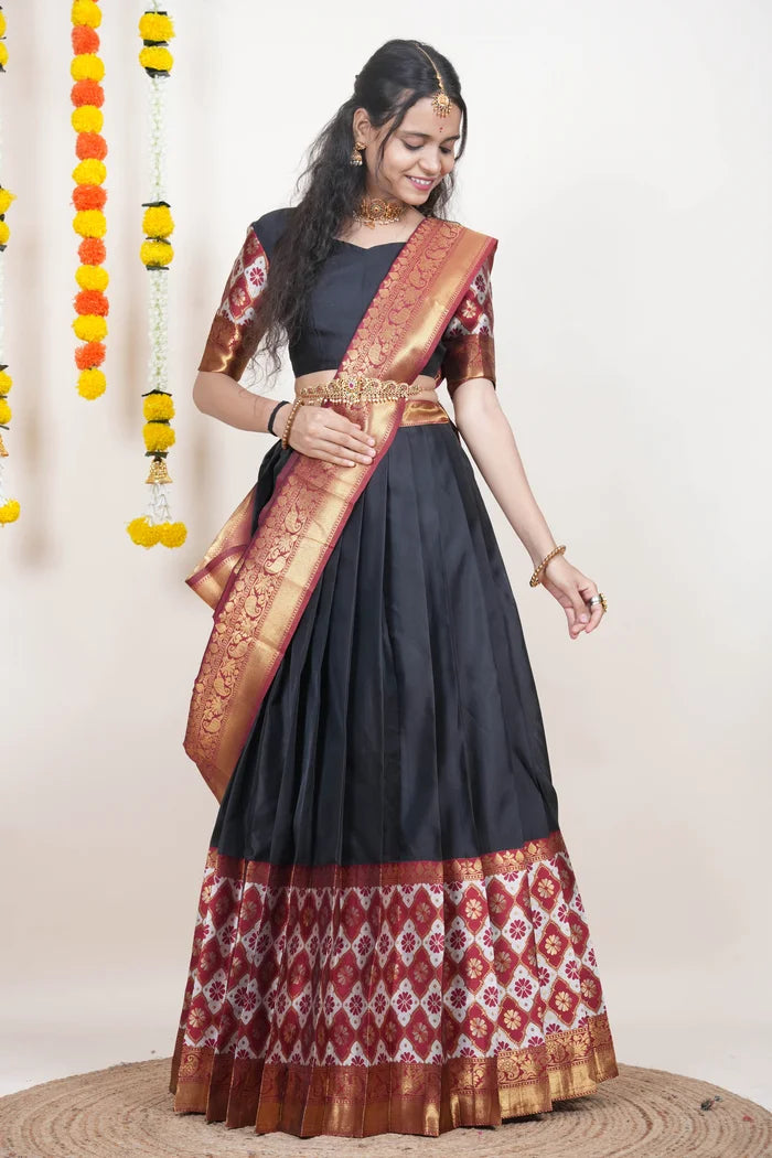 OnlinePattu South Indian Festival Traditional Half Saree