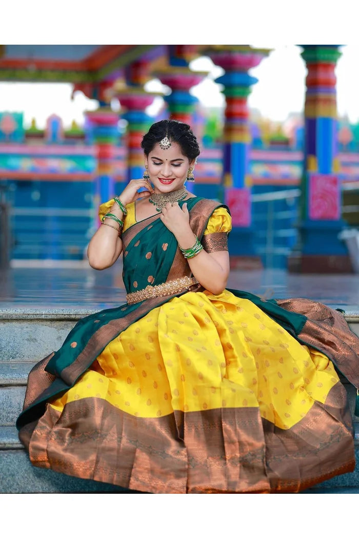 South Indian Festival Traditional Half Saree (Kantara)