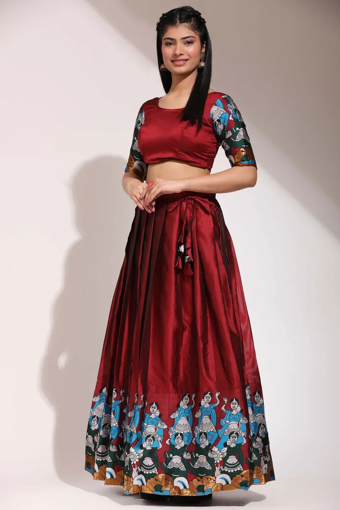 South Indian Festival Traditional Half Saree (Dhingli)