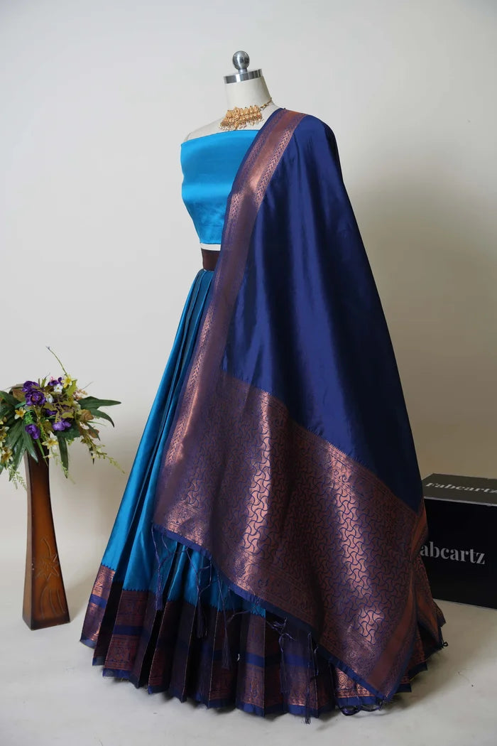 South Indian Festival Traditional Half Saree (Yenugu)