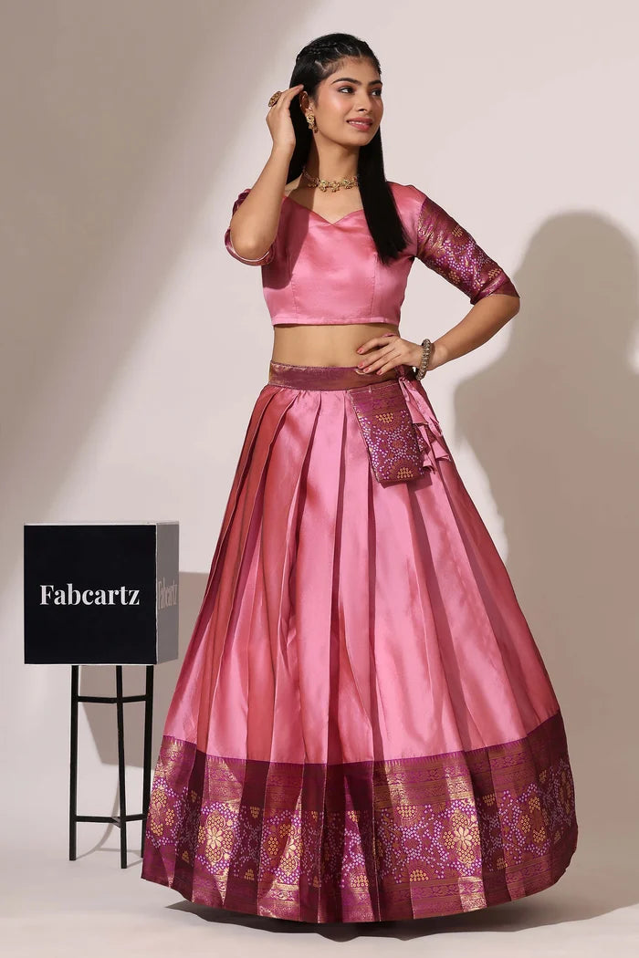 South Indian Festival Traditional Half Saree (PushpaBandhini)