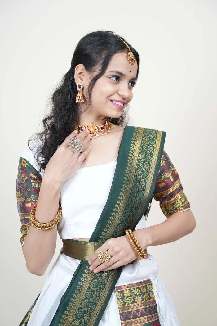 South Indian Festival Traditional Half Saree (Jagvi)