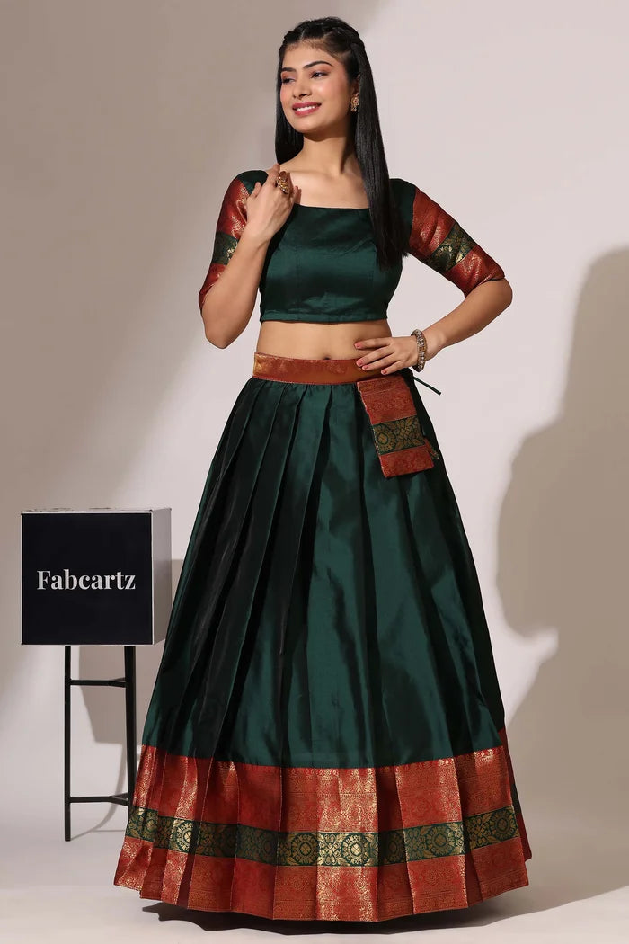 South Indian Festival Traditional Half Saree (UniversalPlain)