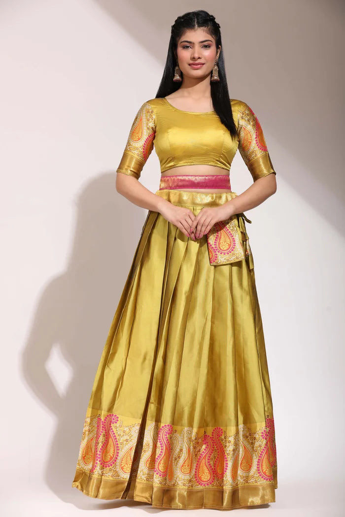 దక్షిణ భారత పండుగ సాంప్రదాయ హాఫ్ చీర(పటోలా)