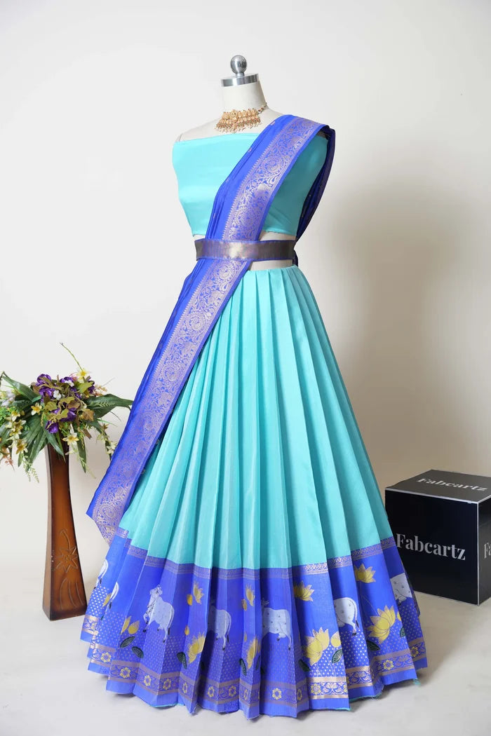 South Indian Festival Traditional Half Saree (KaamDhenu)