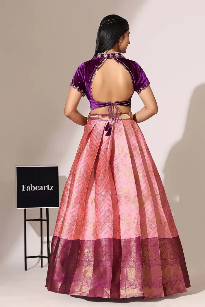 South Indian Festival Traditional Half Saree (Maheshmati)