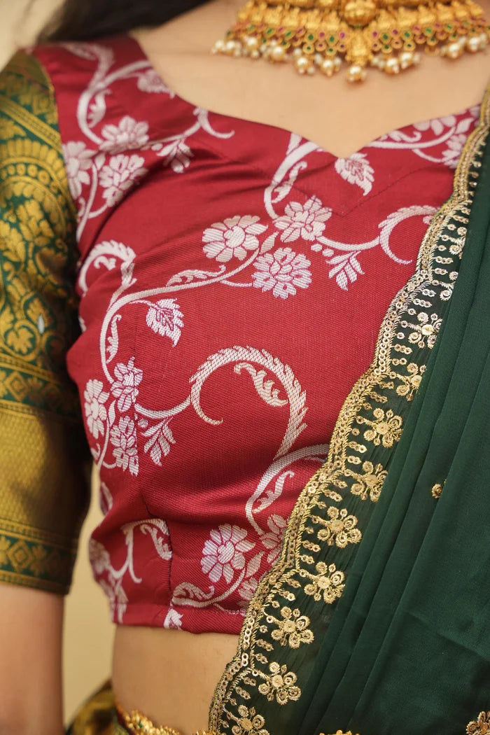 దక్షిణ భారత పండుగ సాంప్రదాయ హాఫ్ చీర (ఛవి)