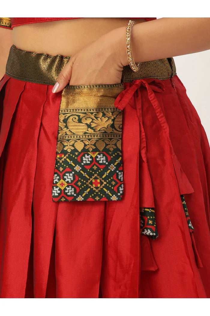 South Indian Festival Traditional Half Saree (Patola)