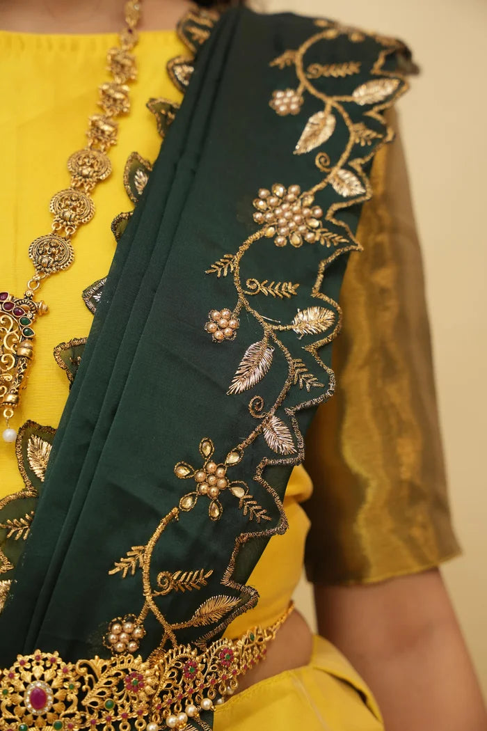 దక్షిణ భారత పండుగ సాంప్రదాయ హాఫ్ చీర (ఛవి)