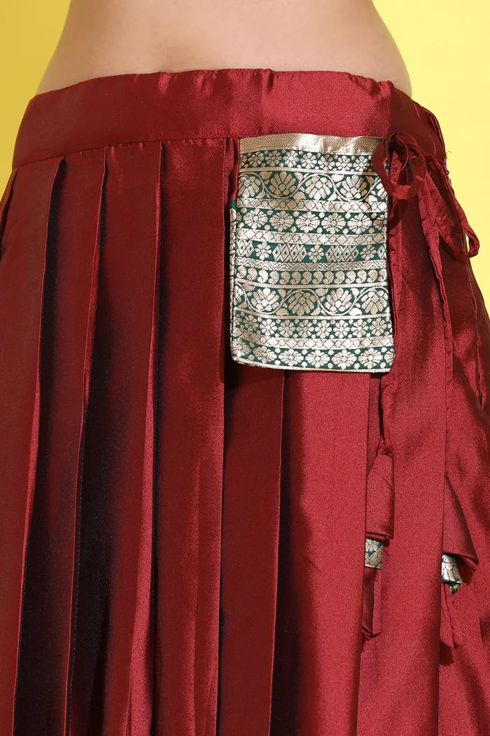 South Indian Festival Traditional Half Saree (Tanishq)