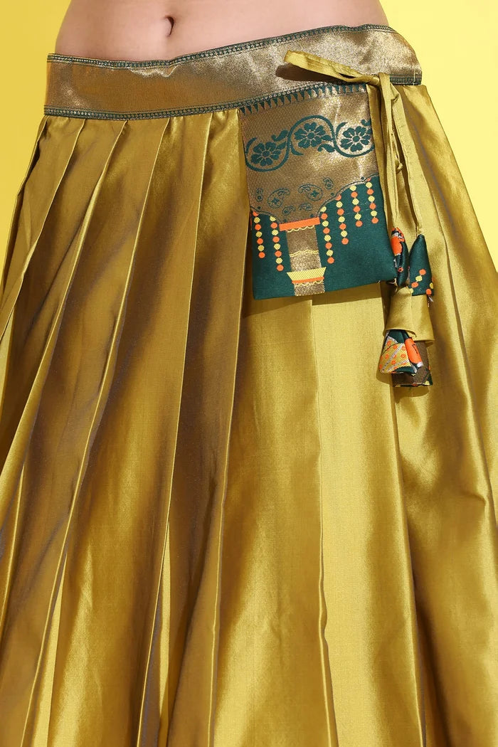 South Indian Festival Traditional Half Saree (WeddingPAttu)