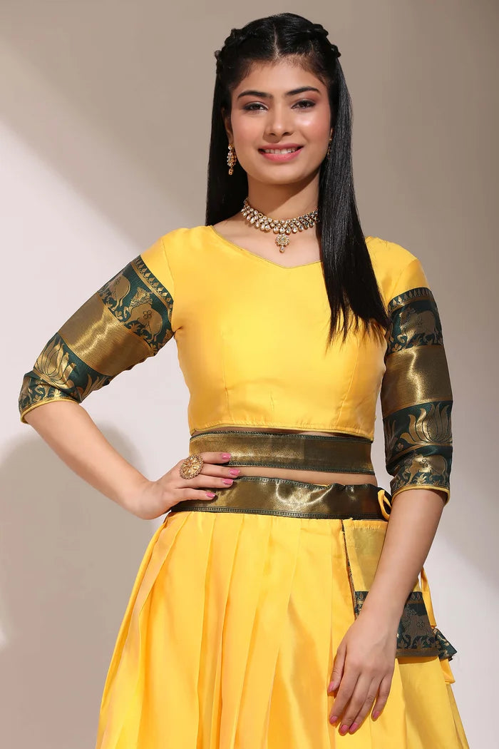 South Indian Festival Traditional Half Saree (LotusPattu)