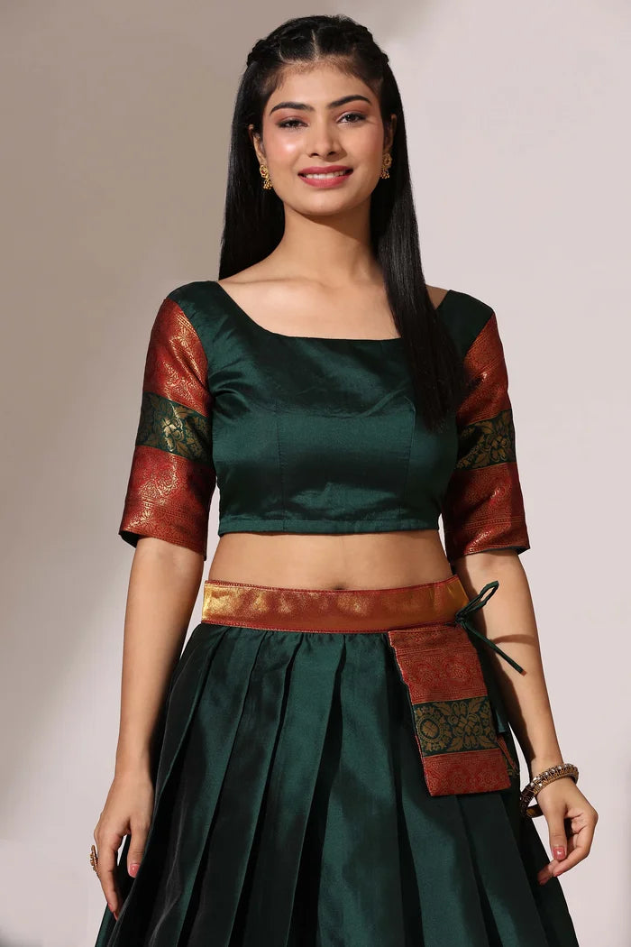 South Indian Festival Traditional Half Saree (UniversalPlain)