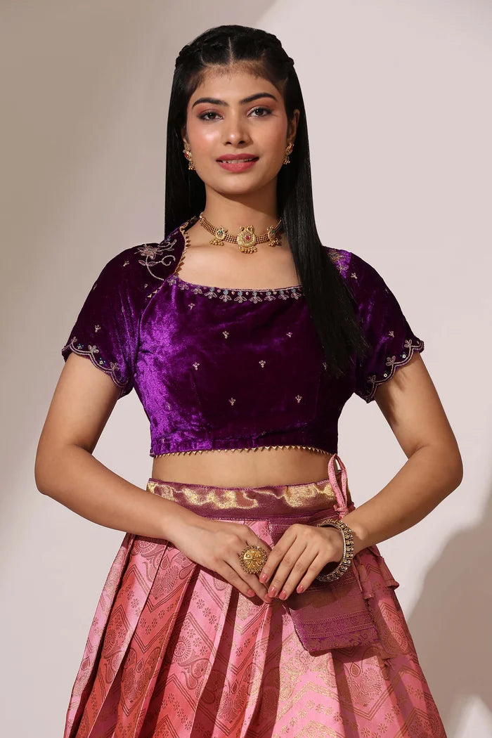 South Indian Festival Traditional Half Saree (Maheshmati)