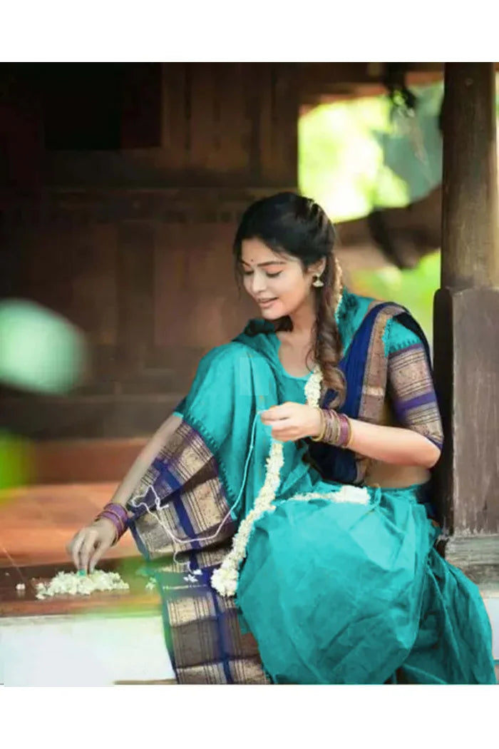 South Indian Festival Traditional Half Saree (YenuguPAttu)