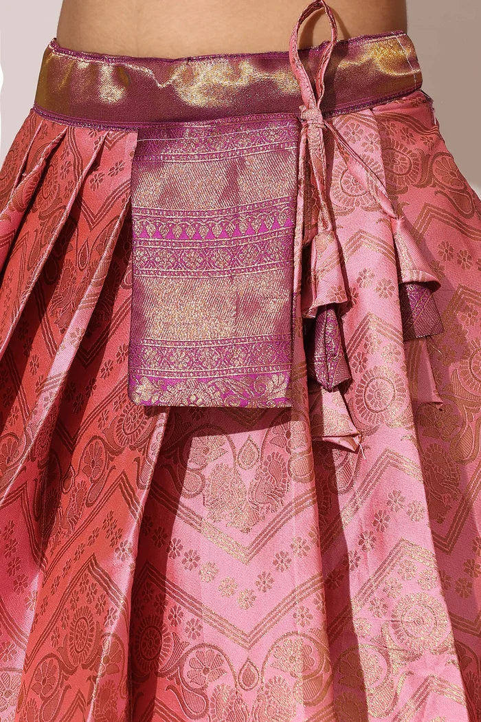 South Indian Festival Traditional Half Saree (Maheshmati)