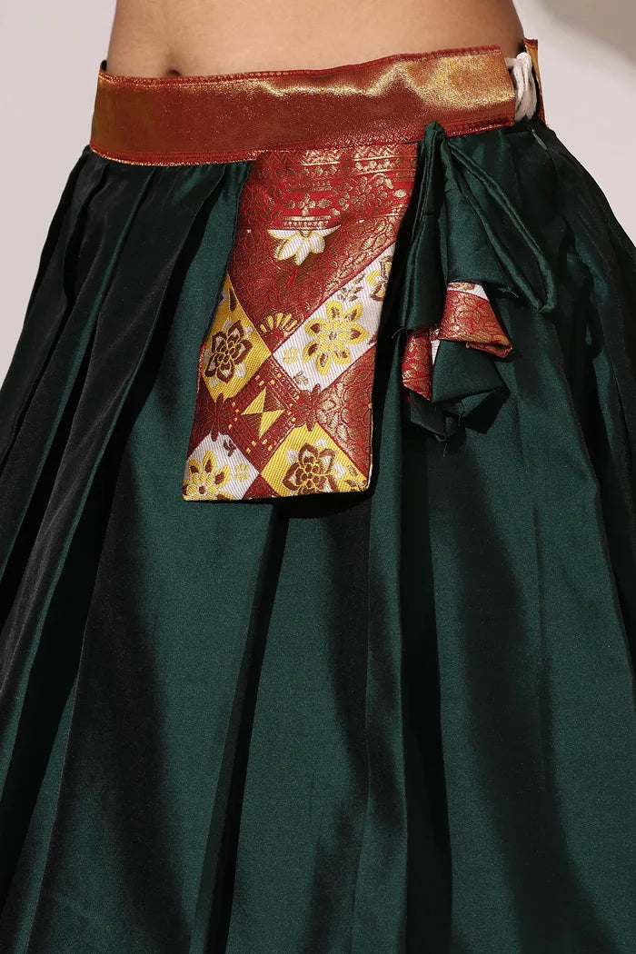 South Indian Festival Traditional Half Saree (Crax Pattu)