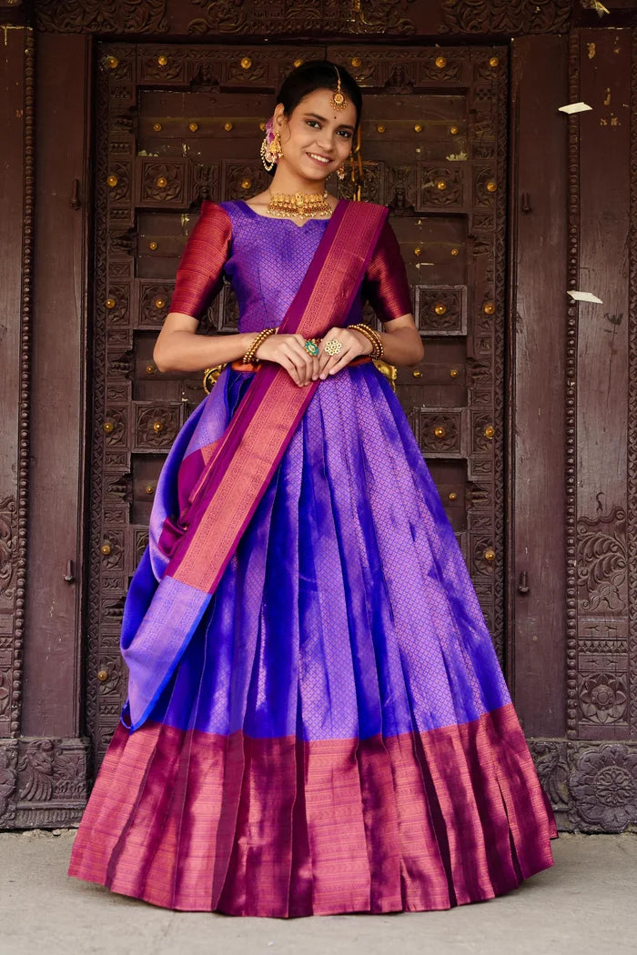 South Indian Festival Traditional Half Saree (Ival)