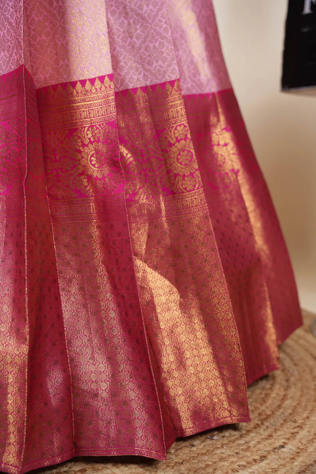 (Juhi) Women's Woven Design Half Saree with Blouse and Dupatta