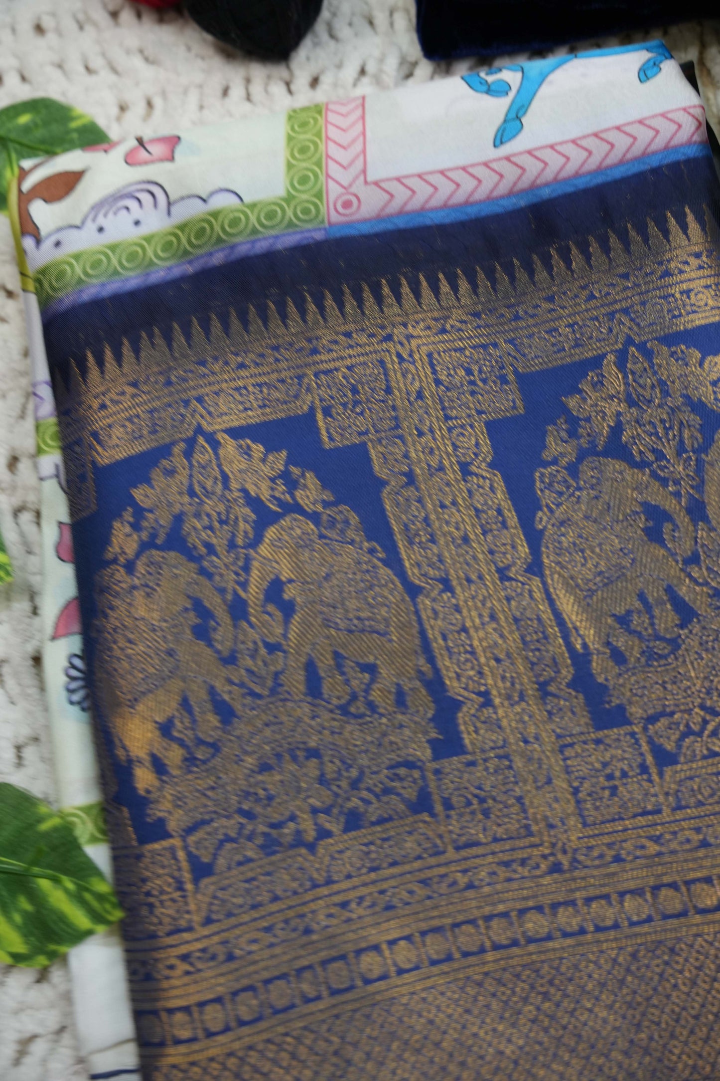 South Indian Festival Traditional Half Saree VintageCow