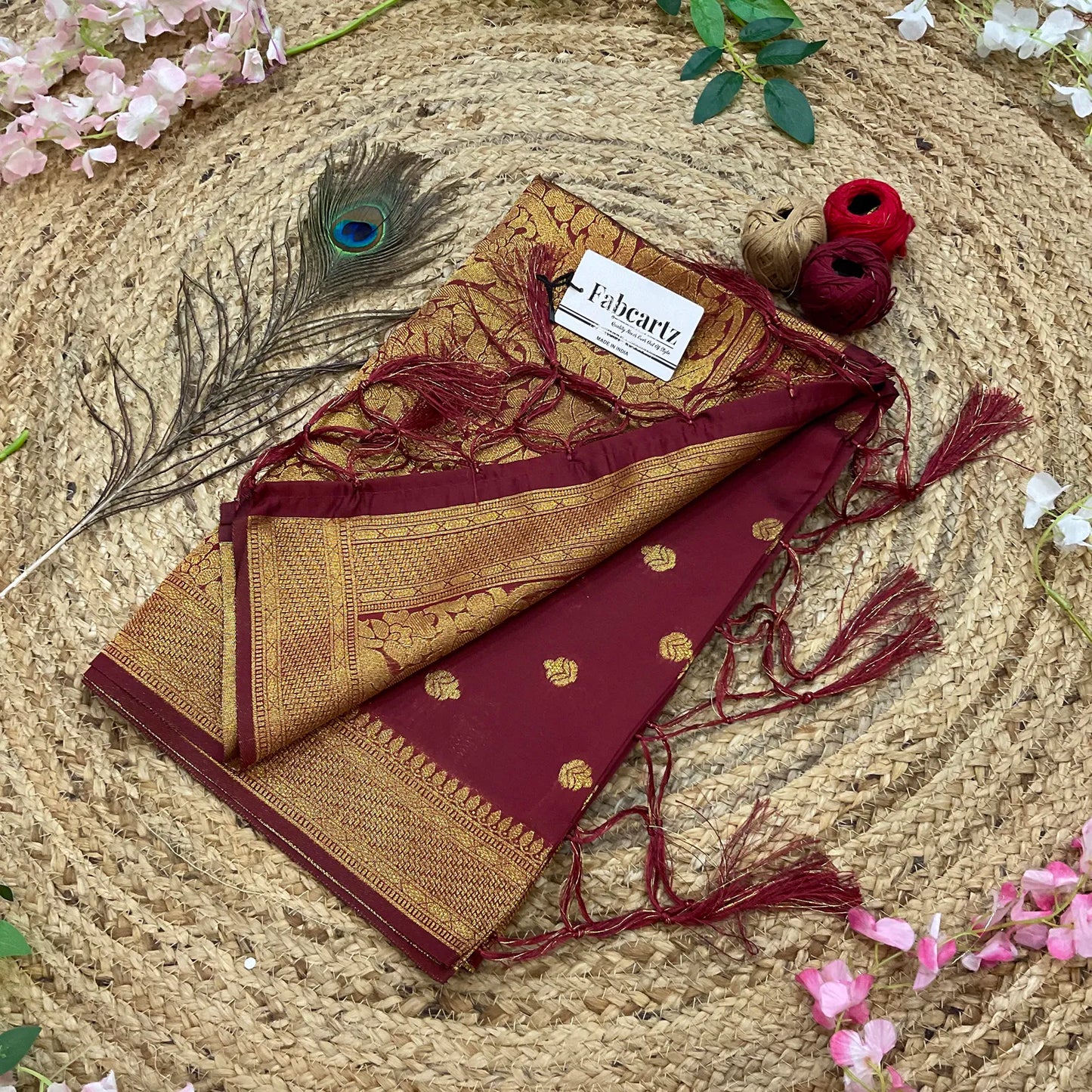 AarviDup Beautiful Jacquard Woven Design Dupatta for women | Only Dupatta