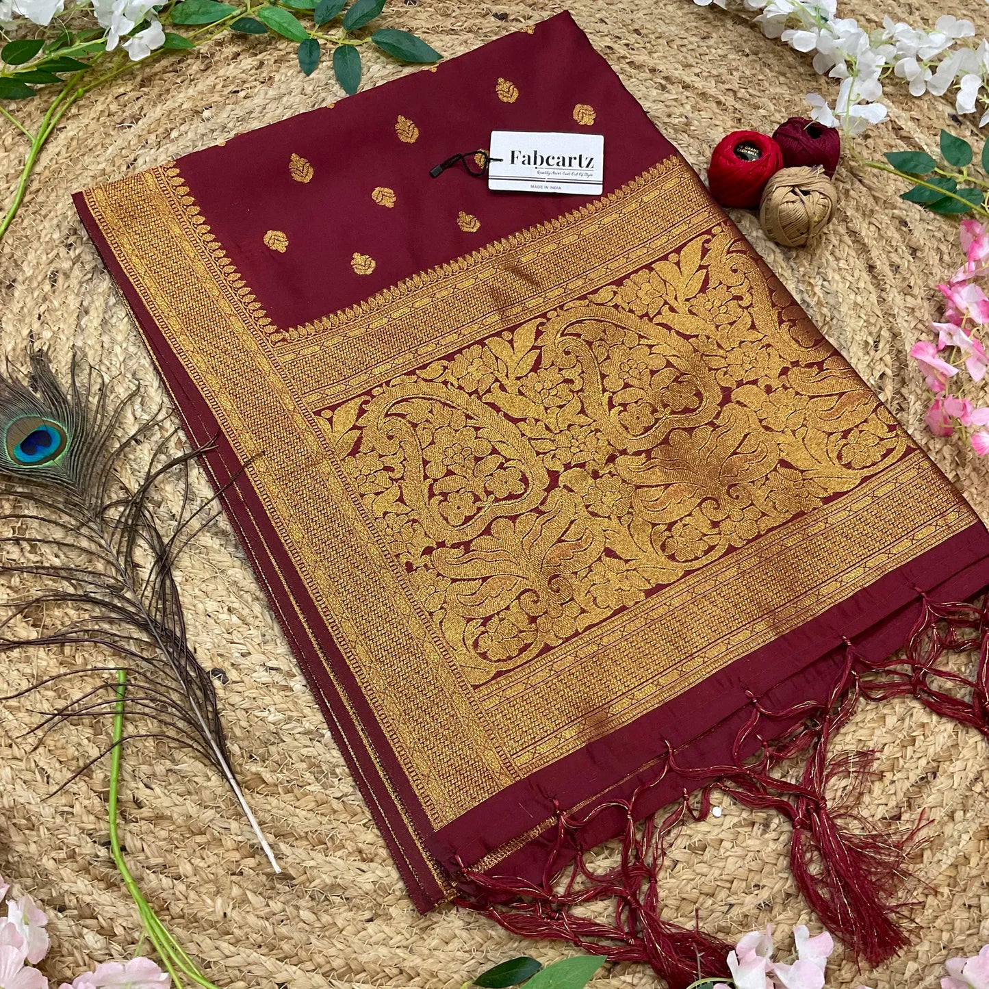 AarviDup Beautiful Jacquard Woven Design Dupatta for women | Only Dupatta