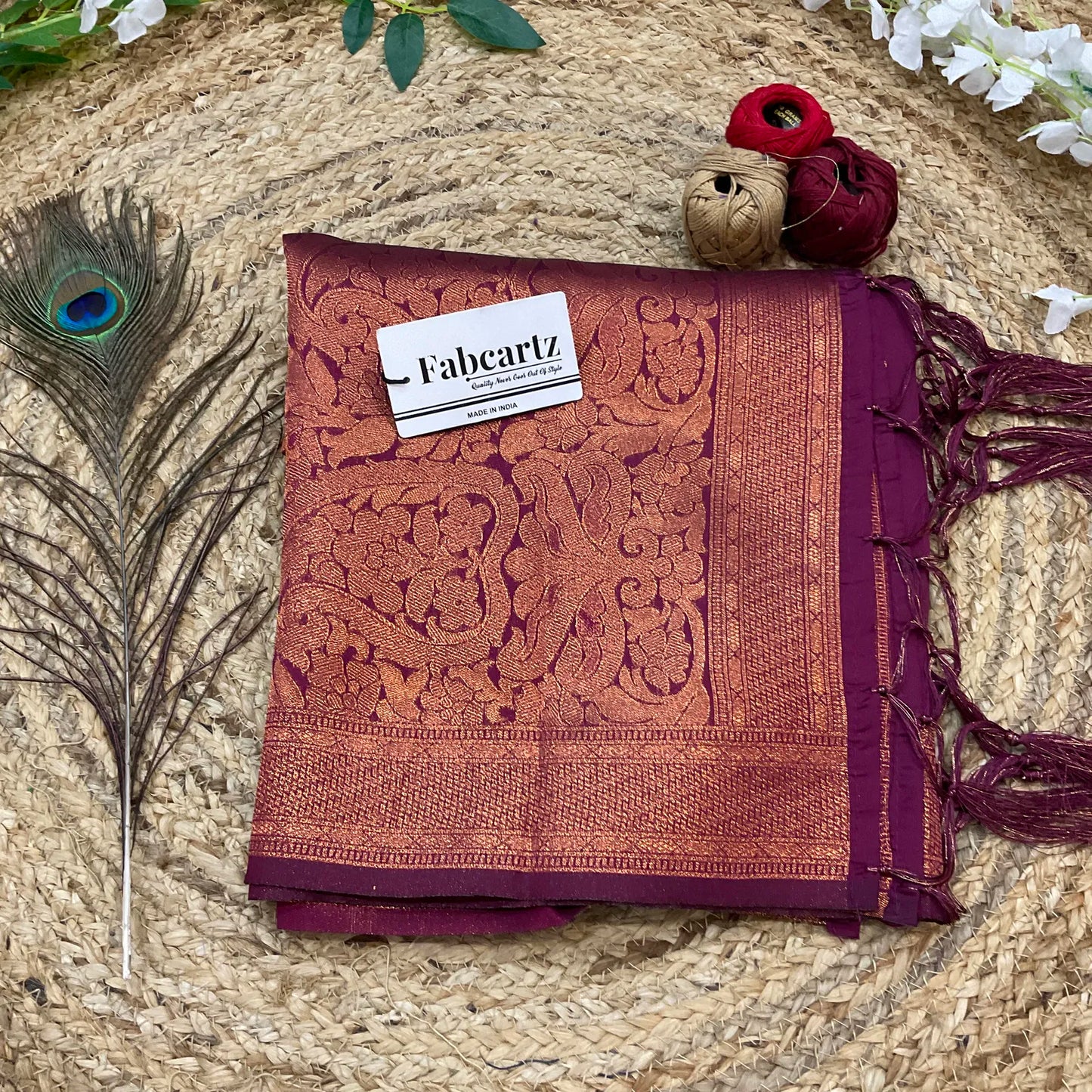 AarviDup Beautiful Jacquard Woven Design Dupatta for women | Only Dupatta