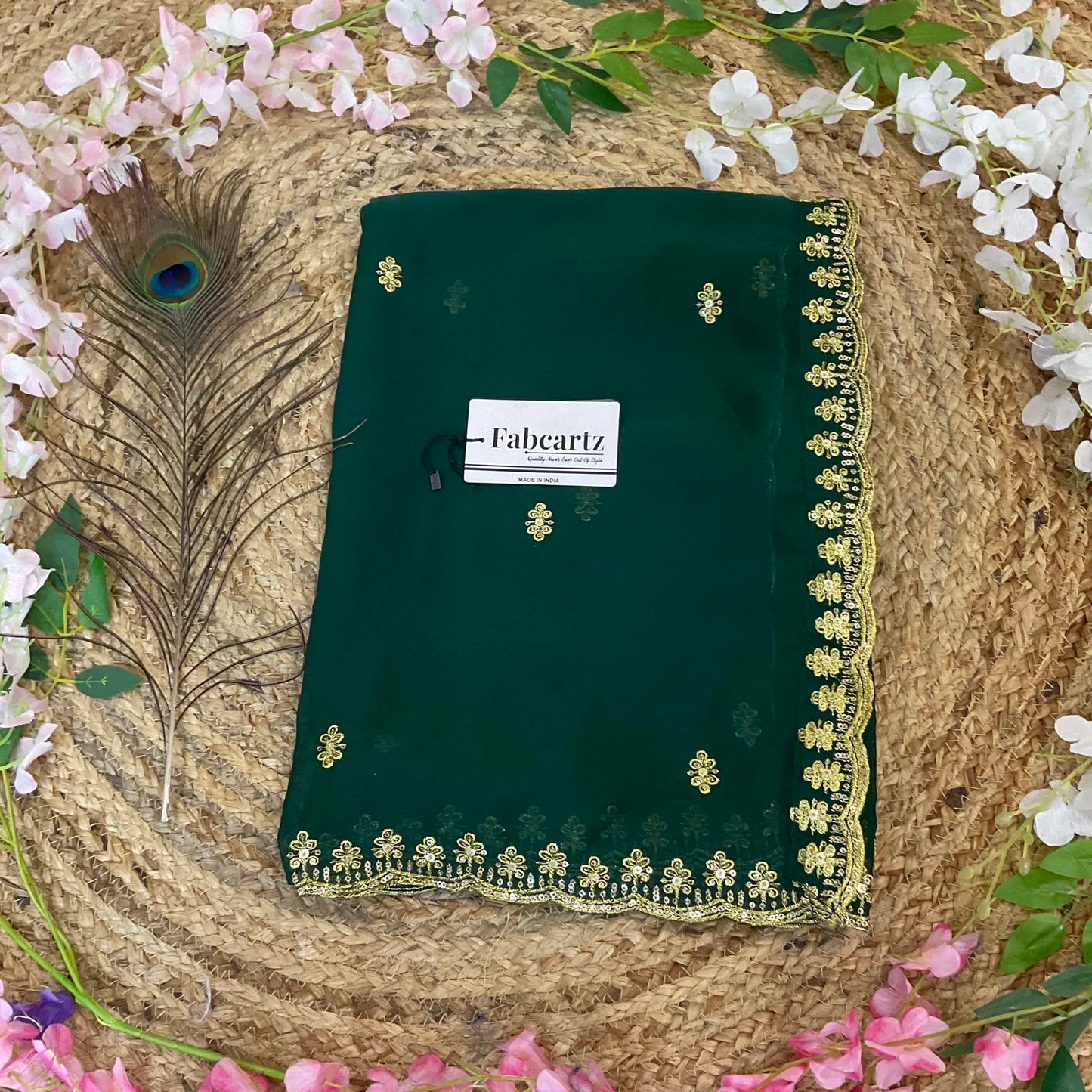 AditiDup Beautiful Embroidery work Rangoli Dupatta for women | Only Dupatta
