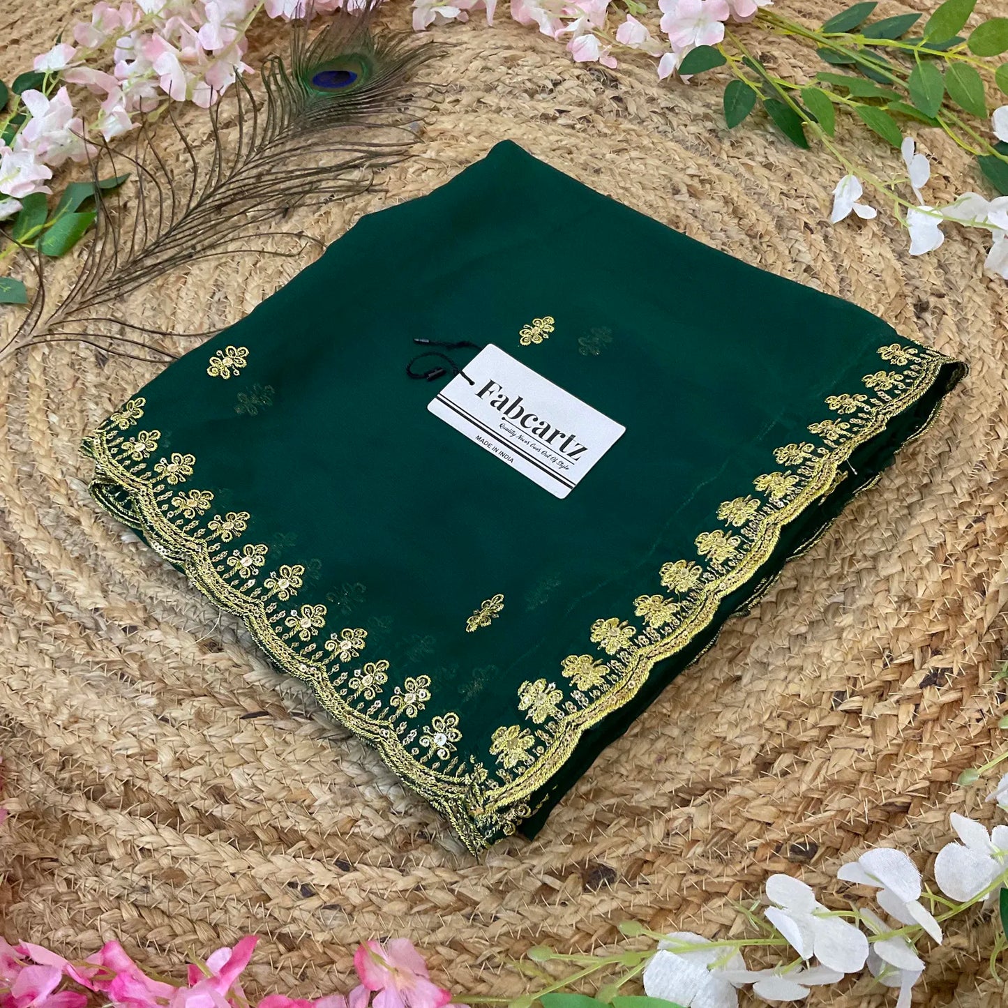 AditiDup Beautiful Embroidery work Rangoli Dupatta for women | Only Dupatta