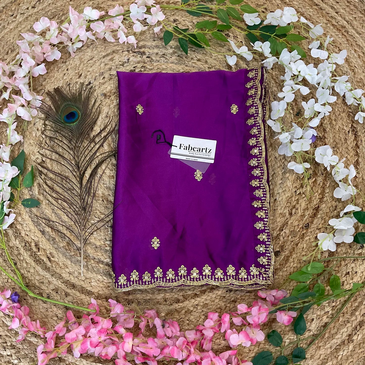 AditiDup Beautiful Embroidery work Rangoli Dupatta for women | Only Dupatta