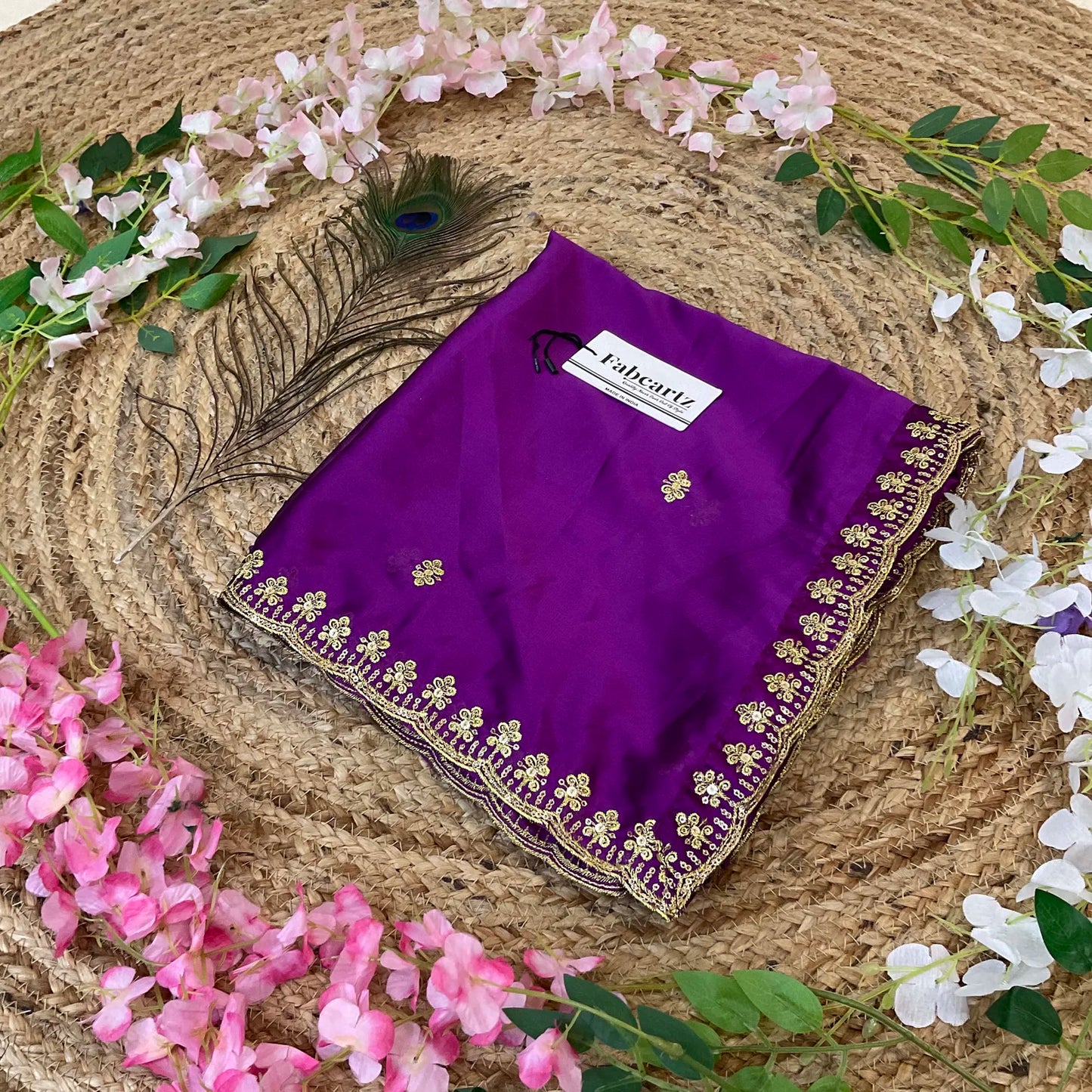 AditiDup Beautiful Embroidery work Rangoli Dupatta for women | Only Dupatta