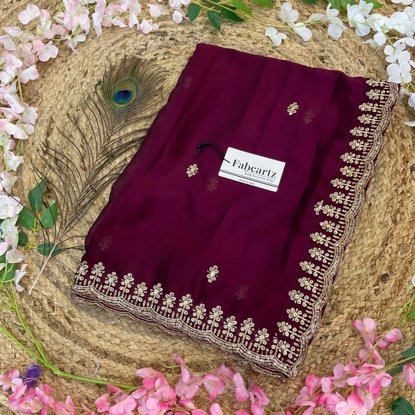 AditiDup Beautiful Embroidery work Rangoli Dupatta for women | Only Dupatta