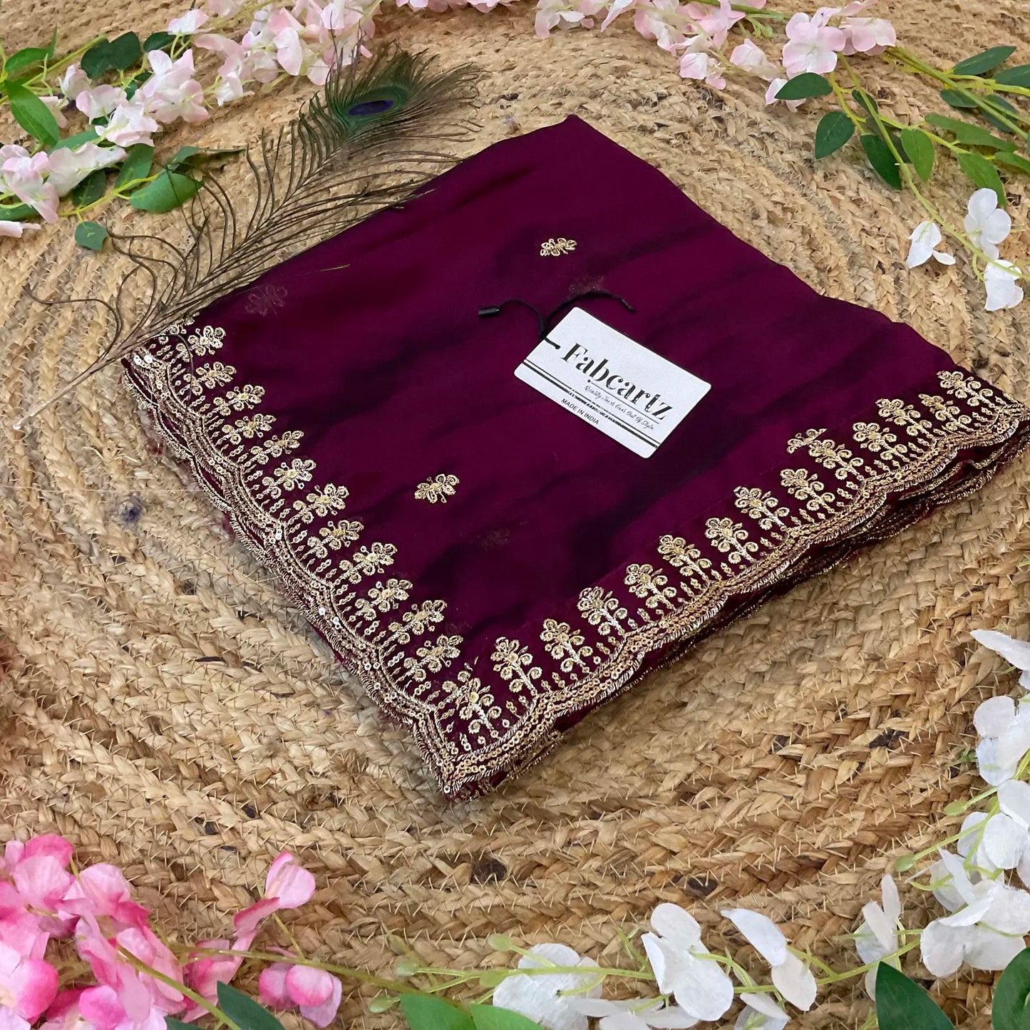AditiDup Beautiful Embroidery work Rangoli Dupatta for women | Only Dupatta