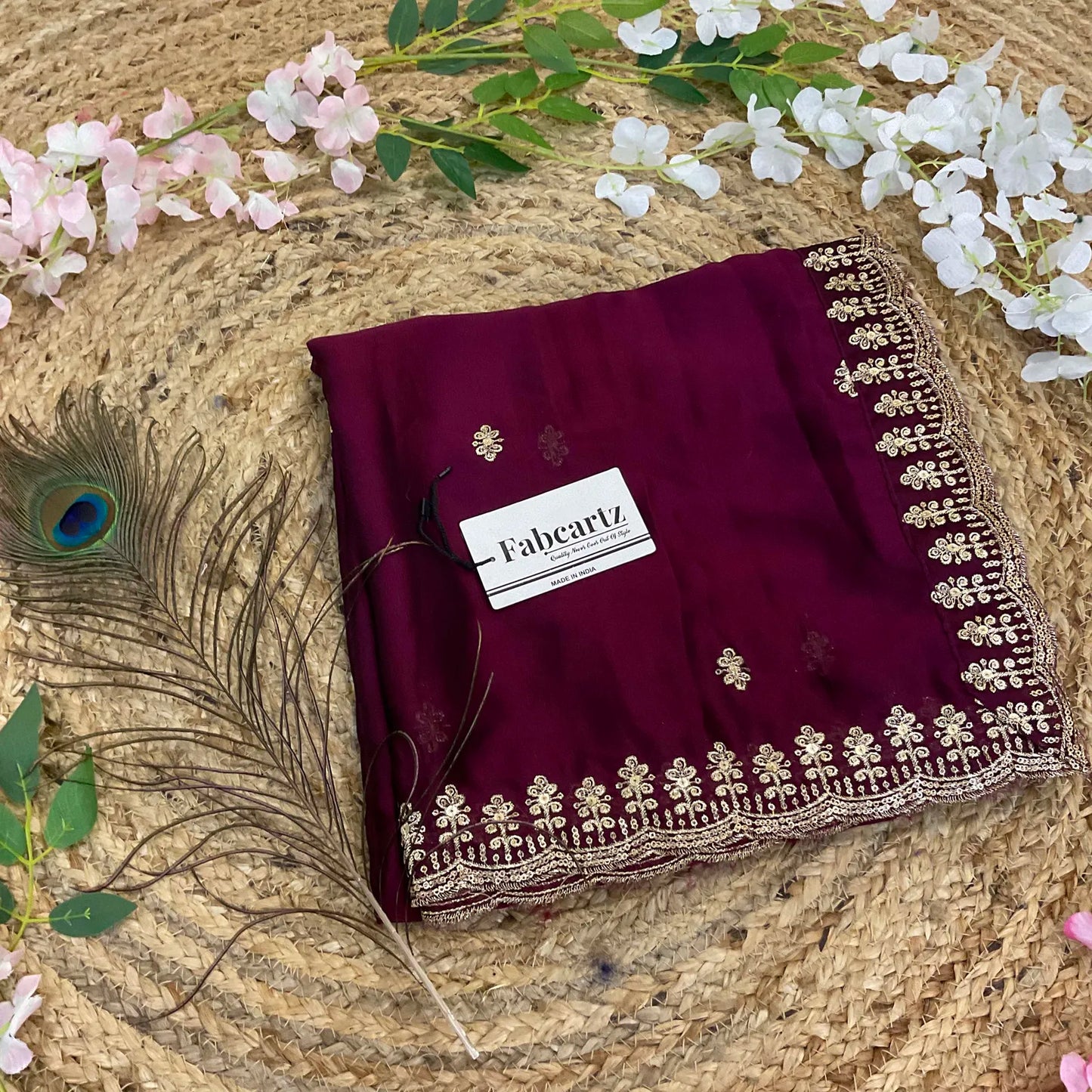 AditiDup Beautiful Embroidery work Rangoli Dupatta for women | Only Dupatta