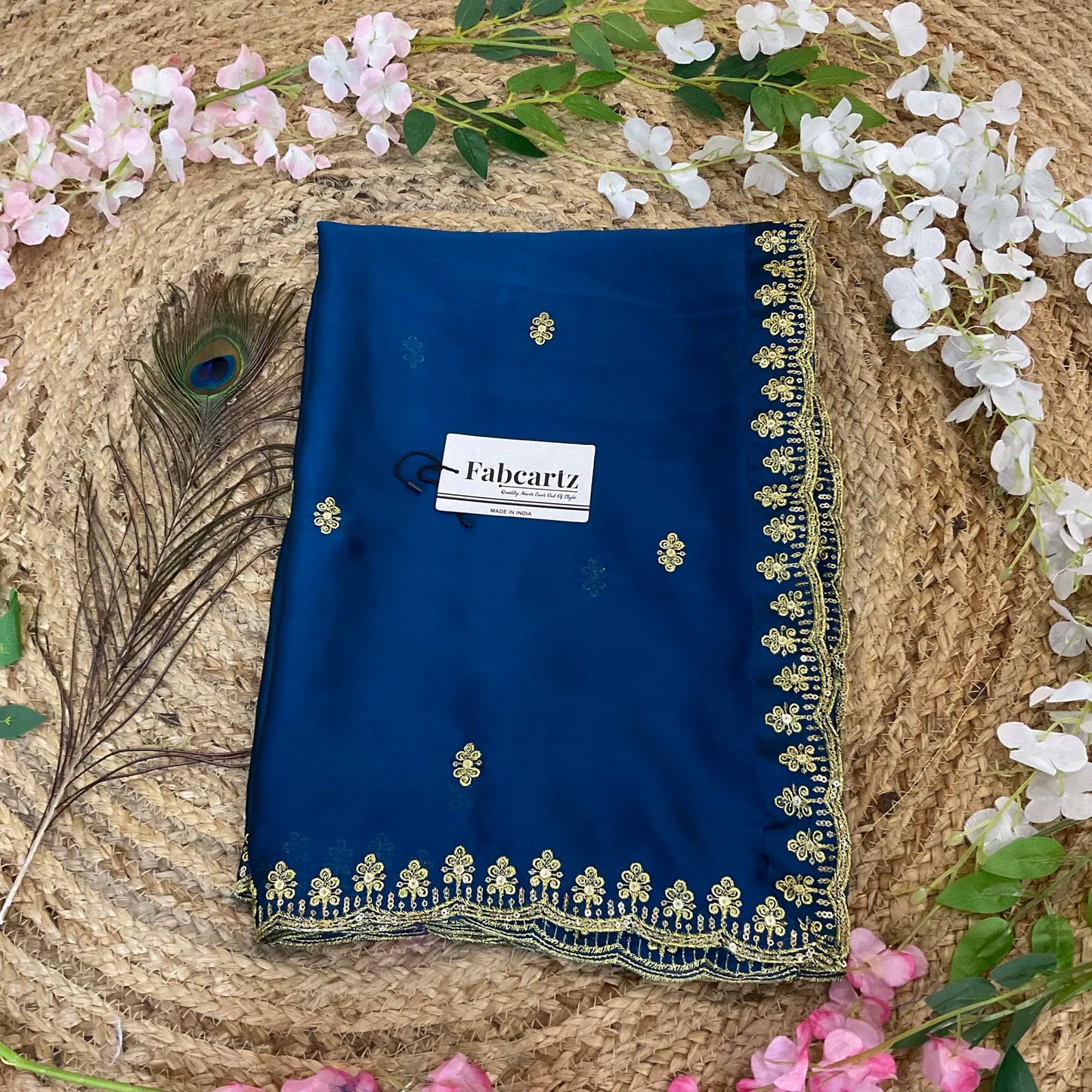 AditiDup Beautiful Embroidery work Rangoli Dupatta for women | Only Dupatta