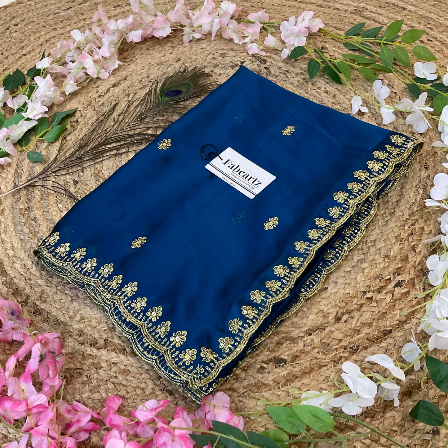AditiDup Beautiful Embroidery work Rangoli Dupatta for women | Only Dupatta
