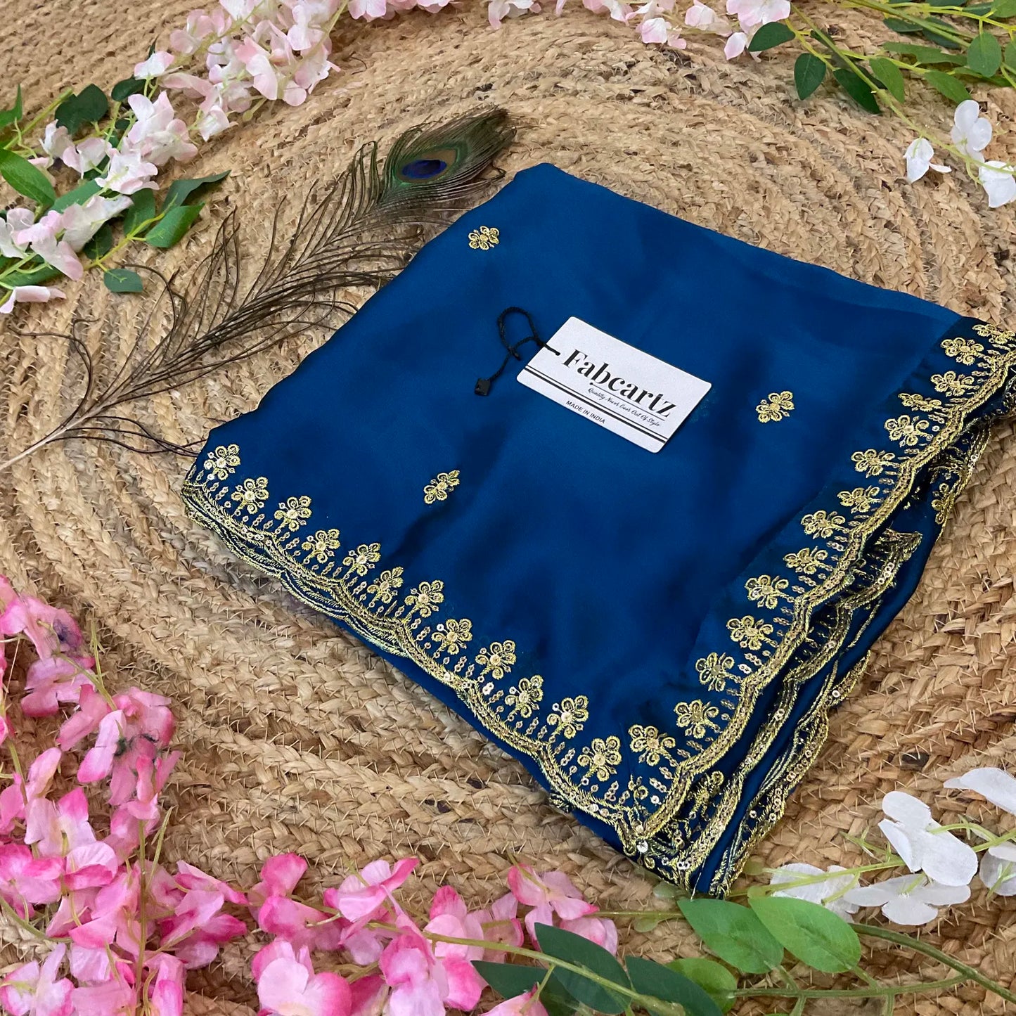 AditiDup Beautiful Embroidery work Rangoli Dupatta for women | Only Dupatta
