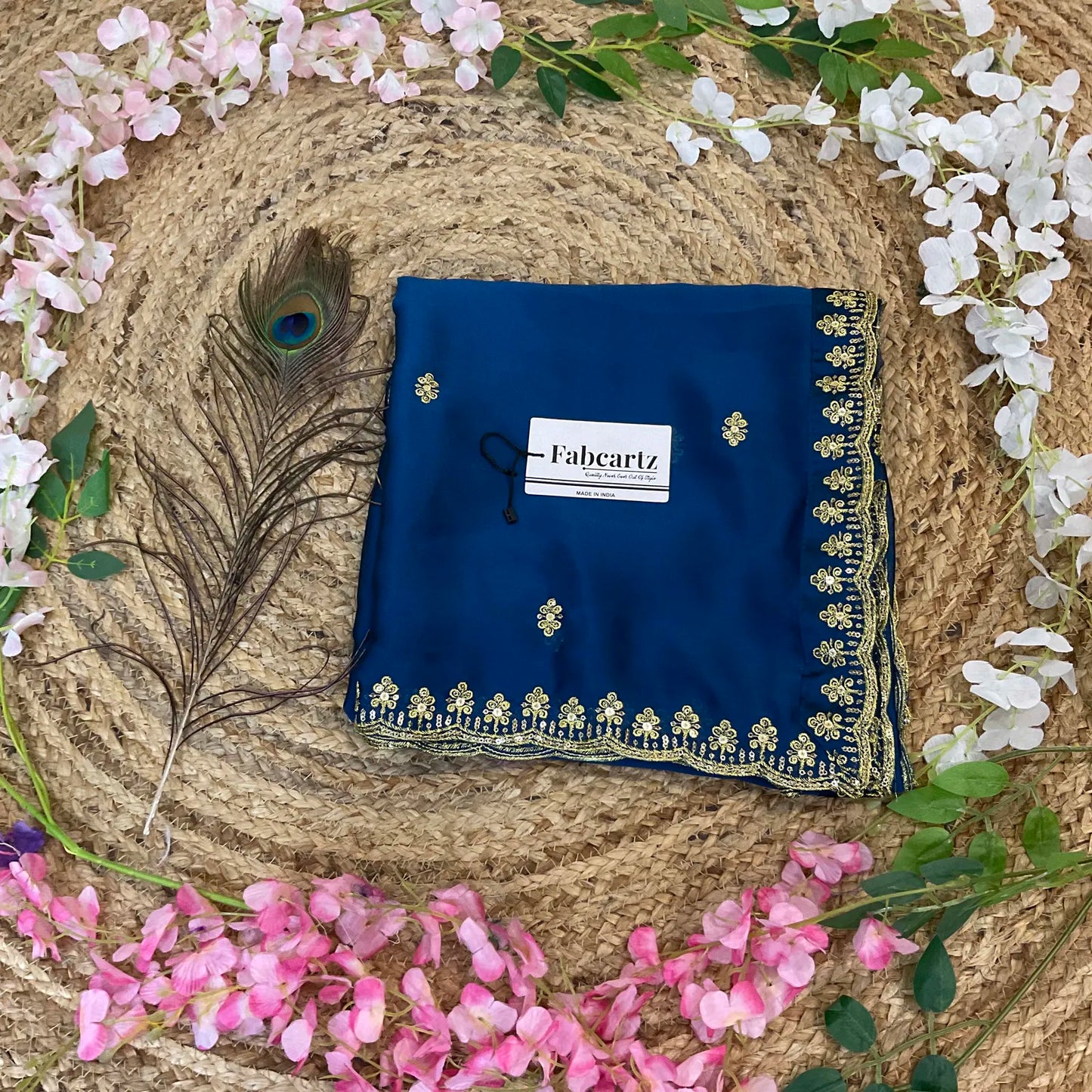 AditiDup Beautiful Embroidery work Rangoli Dupatta for women | Only Dupatta
